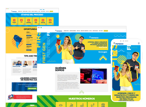 Landing Page para PepsiCo Latam en diferentes países para captación de nuevos talentos. Un desarrollo con diseño de la marca y animaciones e interacción con elementos en el sitio.